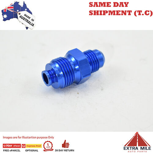 METRIC MALE M18x1.5 BUMP TUBE ADAPTER TO MALE FLARE AN-6 Blue