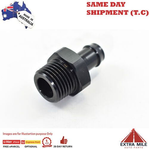 PIPE MALE 1/2 NPT TO 1/2 BARB Black