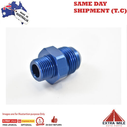 STRAIGHT MALE FLARE -10 TO 3/8 NPT PIPE ADAPTER Blue