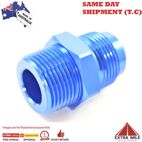 STRAIGHT MALE FLARE -16 TO 1" NPT PIPE ADAPTER Blue