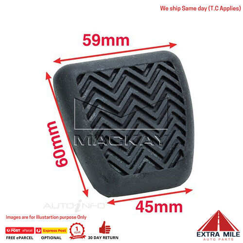 Pedal Pad Brake/Clutch For Toyota Corolla H Back & Sedan Manual Trans 4Cyl 1.8L