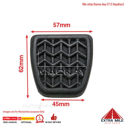 PEDAL PAD CLUTCH & BRAKE - for TOYOTA ACM20R, 21R -JAN--JUN - 2.0 - PP1044