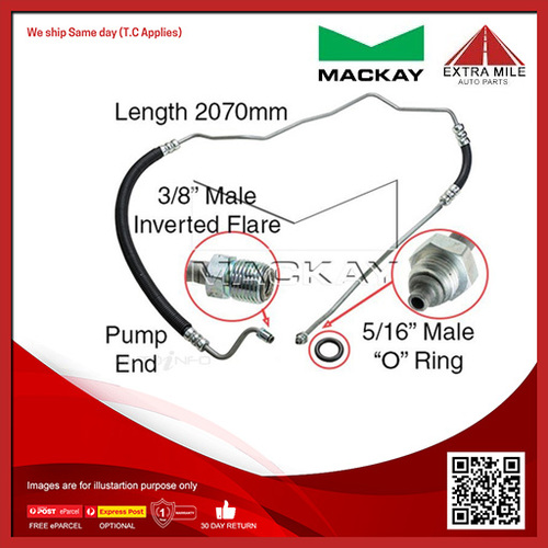 Mackay Power Steering Pressure Hose For Magna TM TN TP (I4) PSH1048 