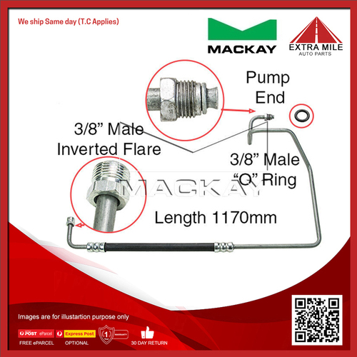 Mackay Power Steering Pressure Hose For Holden VH VK (I6) - PSH1051