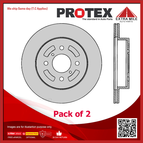 2X Protex Front Ultra Disc Brake Rotor For Suzuki Swift 1.3L M13A 4D Hatchback