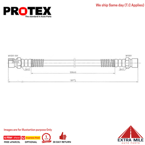 PROTEX Hydraulic Hose - Front For MITSUBISHI MAGNA TS 4D Wgn FWD 1994 - 1996