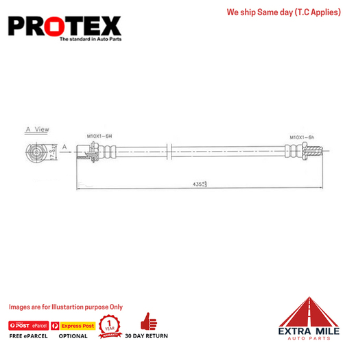 PROTEX Hydraulic Hose-RR For TOYOTA LANDCRUISER BJ42R 2D H/Top 4WD 1980 - 1984