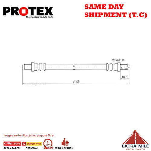 PROTEX Hydraulic Hose-Front For TOYOTA SPRINTER AE86R 2D Cpe RWD 1983 - 1987