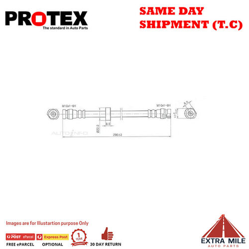 PROTEX Hydraulic Hose - Rear For FORD LASER KF 4D Sdn FWD 1990 - 1991