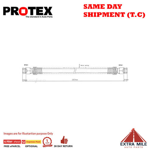 PROTEX Hydraulic Hose - Rear For PEUGEOT 306 N3 2D H/B FWD 1994 - 1997