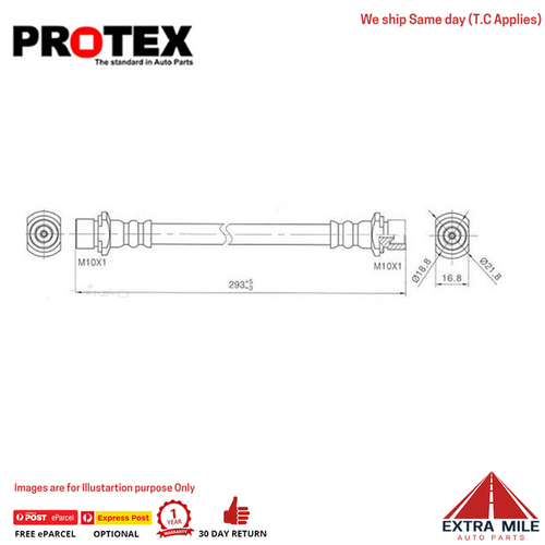 PROTEX Hydraulic Hose-FR For TOYOTA LANDCRUISER KZJ95R 4D SUV 4WD 1996 - 2003