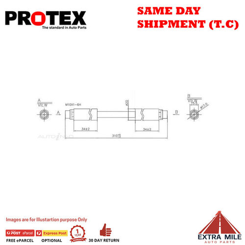 PROTEX Hydraulic Hose - Front For AUDI A6 C5 4D Wgn 4WD 1999 - 2001