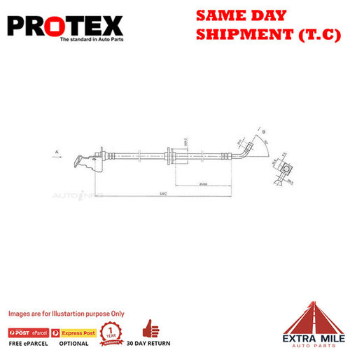 PROTEX Hydraulic Hose-FR For HOLDEN COMMODORE POLICE VE 4D Sdn RWD 2006 - 2008