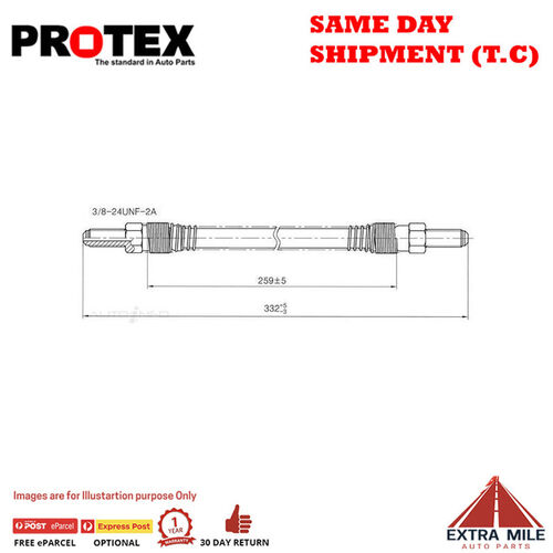 PROTEX Hydraulic Hose-Rear For JAGUAR XJ12 XJ300 4D Sdn RWD 1994-1995