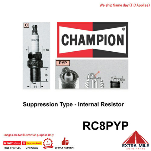 RC8PYP Platinum Spark Plug for ALFA-ROMEO 156 159 SPORTWAGON 166 BRERA GTV6 SPIDER