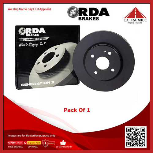 RDA Front Slotted Brake Rotor For Ford LTD, Falcon, Fairmont, Fairlane -RDA132D