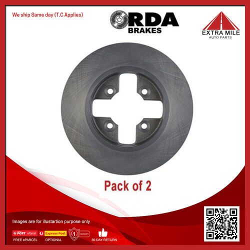 2X RDA Standard Disc Brake Rotor Solid 222mm -RDA931