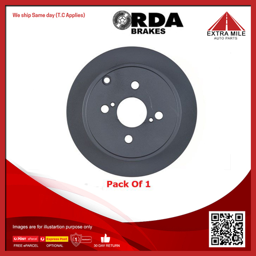 RDA Rear Disc Brake Rotor Standard 258mm For Toyota Corolla ZZE122R/ZZE123R 1.8L