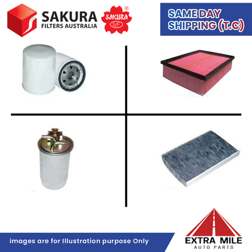 SAKURA Filter For AUDI A4 87 BLB 4Cyl 2.0L 2005-2008