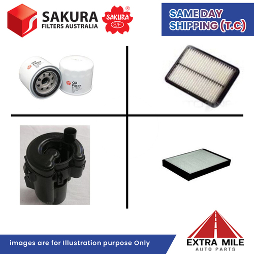 SAKURA Filter Kit For HYUNDAI SANTA FE SM G6EAY 2.0L 11/2000-2006