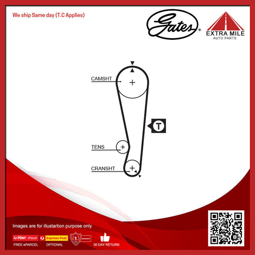 Gates Timing Belt For Holden Commodore 3.0L VL EFi Turbo RB30ET,RB30E Petrol