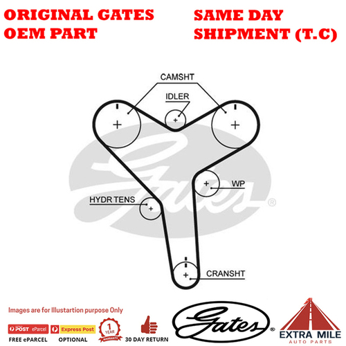 Gates Timing Belt For Lexus, Toyota - T257