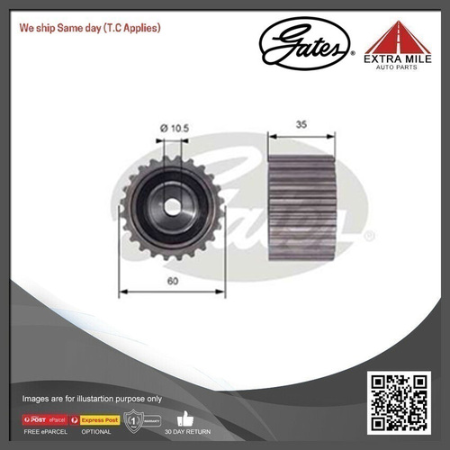 Gates Powergrip Guide Pulley For Subaru Liberty 2.0L/2.5L/2.2L AWD Petrol Engine