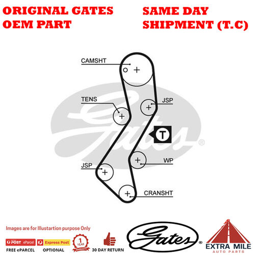 Timing Belt T708 for FORD P100 (Sierra) MK II PE45