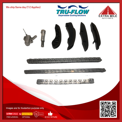 Tru-Flow Timing Chain Kit For Mini Hatch R56 Cooper 1.6L Turbo Diesel 4cyl Man