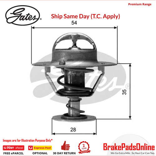 Gates Thermostat, coolant For Mazda, Nissan, Renault - TH04282G1