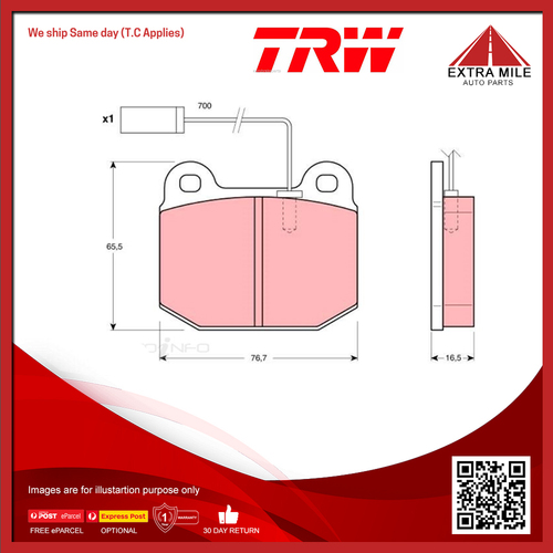 TRW Front Brake Pads For Audi Coupe B3 S2 quattro 89, 8B3 Coupe