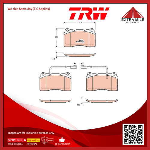 TRW Front Brake Pads For Alfa Romeo Spider 939 1.8L/3.2L 939DXN1B, 939EXG22