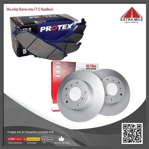 Front Rotors, Brake Pad Set For Toyota Hilux LN106R 2.8L 10/88-11/97