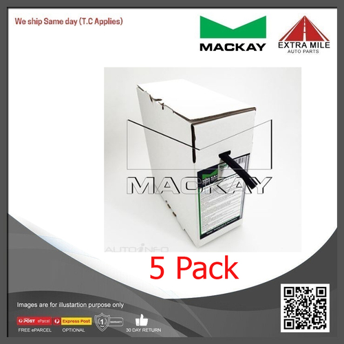 Mackay Windscreen Washer Hose- 6.3mm (1/4") ID x 10m Length-Box - 5 Pack