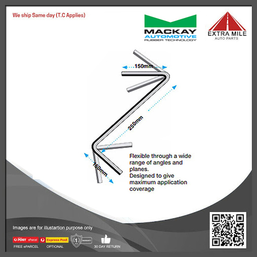 Z Hose Bend - Fuel & Oil Applications - 10mm (3/8) ID Nitrile Rubber -ZHB10F